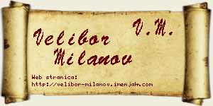Velibor Milanov vizit kartica